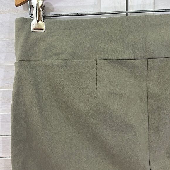 WHBM Stretch Pull On Sage Color Crop Pants Size 10 - Picture 7 of 13
